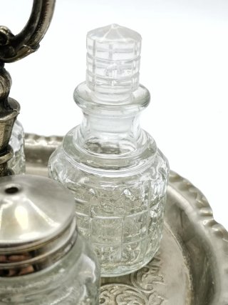 Bonito conjunto vintage de aderezo Silver Plated