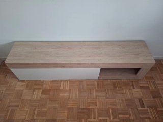 Mobile TV moderno in legno e beige