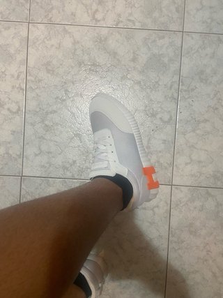 Zapatillas Hermes Blancas Naranja