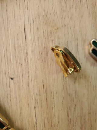 Conjunto collar y pendientes eslabones esmaltados