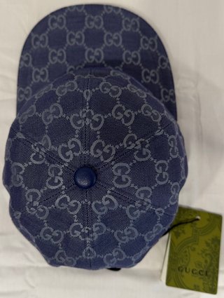Gorra Gucci Jacquard Azul y Dorada