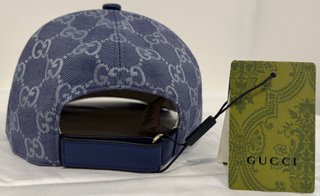 Gorra Gucci Jacquard Azul y Dorada