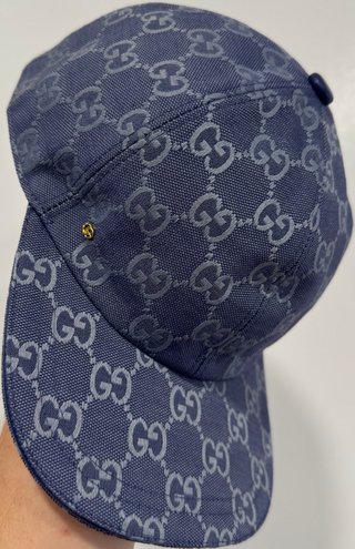Gorra Gucci Jacquard Azul y Dorada