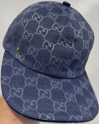 Gorra Gucci Jacquard Azul y Dorada