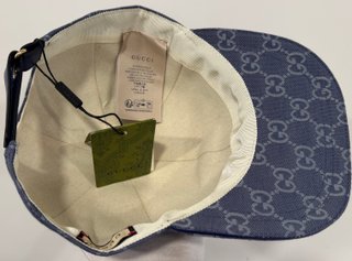 Gorra Gucci Jacquard Azul y Dorada