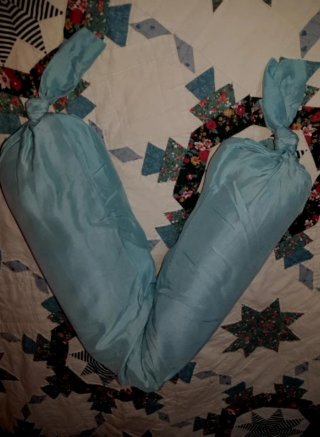 Cuscino decorativo handmade blu