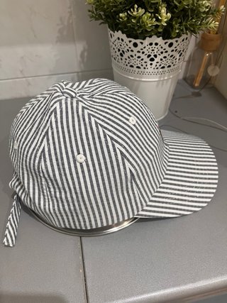 Gorra Polo Ralph Lauren Rayas Gris/Blanco