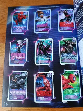 Colección de tarjetas de superhéroes Marvel