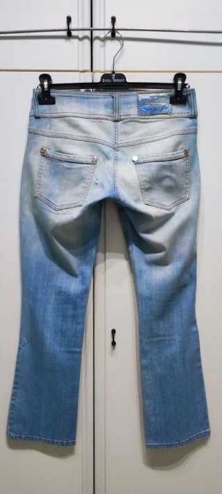 Jeans donna strappati vita alta taglia S
