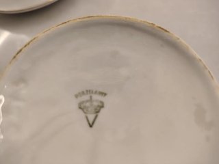 Juego de porcelana antiguo floral