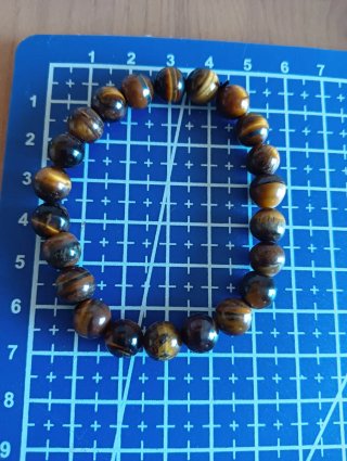 Pulsera Ojo de Tigre Natural + Caja Metálica