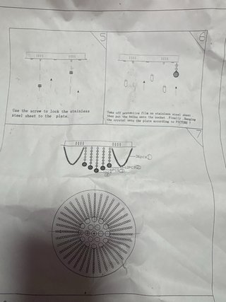 Lámpara colgante con apliques de diamante