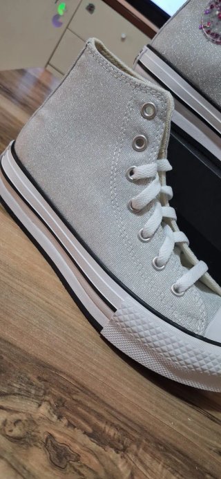 Converse All Star Glitter Argento