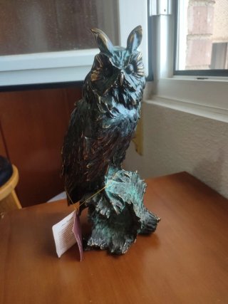Figura Búho Arte Romera Bronce