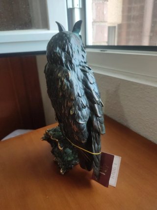 Figura Búho Arte Romera Bronce