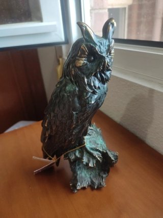 Figura Búho Arte Romera Bronce