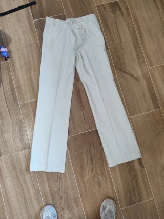 Pantalón de traje blanco mujer
