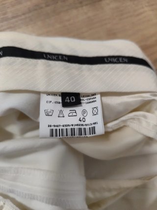 Pantalón de traje blanco mujer