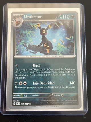 Carta Pokémon Umbreon Holo Inversa