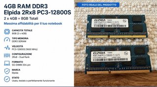 2x Elpida 4GB PC3-12800S RAM
