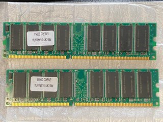 Memoria RAM 2x Kingston 512MB DDR KVR400X64C3A/512