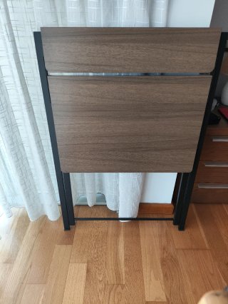 Escritorio plegable auxiliar madera y metal