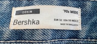 Pantalón vaquero ancho mujer