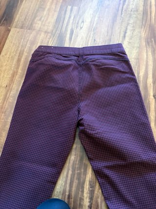 Pantalones Zara Cuadros vichy Rojo y Negro T38