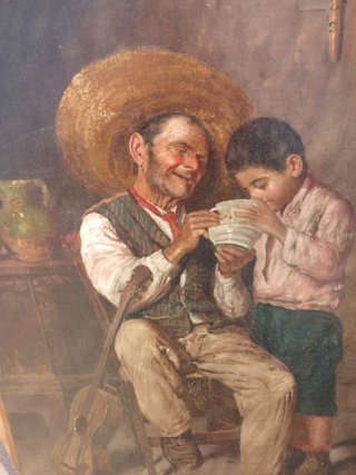 Cuadro al óleo antiguo