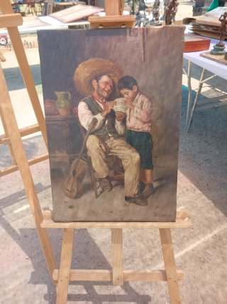 Cuadro al óleo antiguo