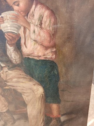 Cuadro al óleo antiguo