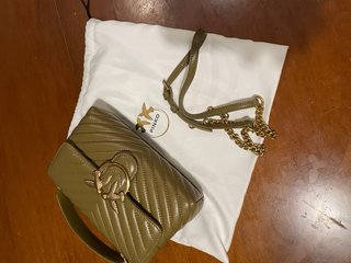 Borsa Pinko Love One Classic Verde Oliva Nuova
