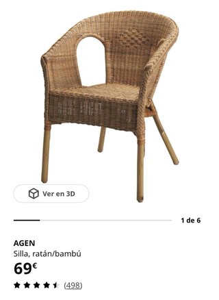 Silla Ratán / Bambú Ikea
