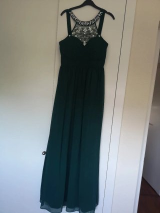 Vestido largo verde esmeralda
