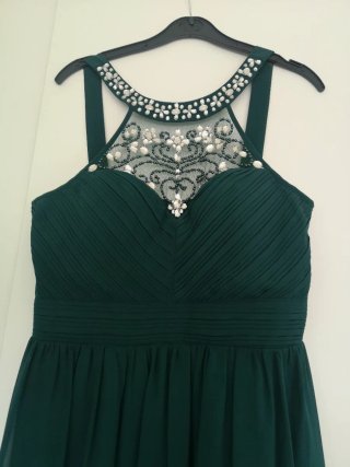 Vestido largo verde esmeralda