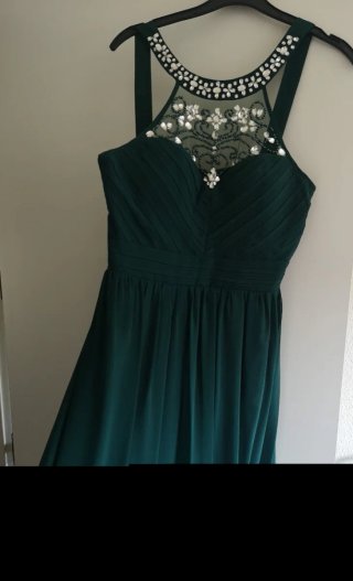 Vestido largo verde esmeralda