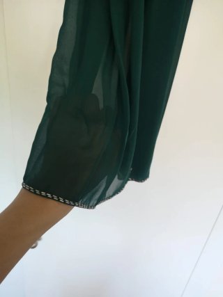 Vestido largo verde esmeralda