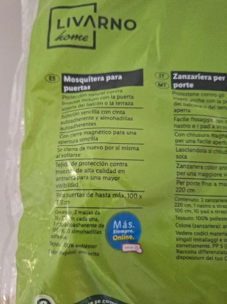 Mosquitera para puerta Livarno antracita