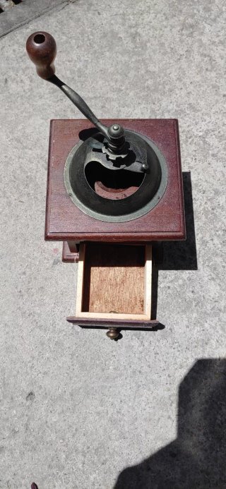 Molinillo de café vintage madera y metal