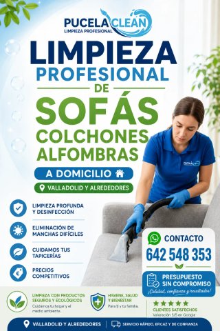 Limpieza de colchones y sofás en Valladolid.
