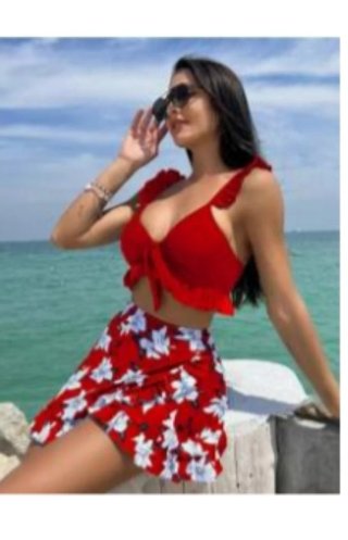 Conjunto bikini 3 piezas falda M