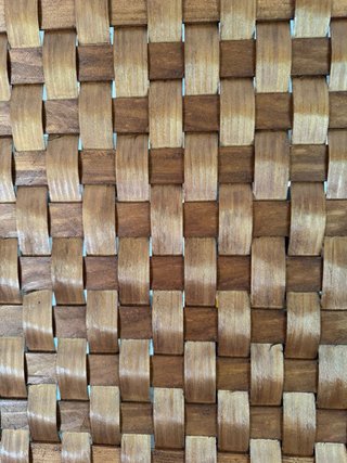 Biombo de madera tejido
