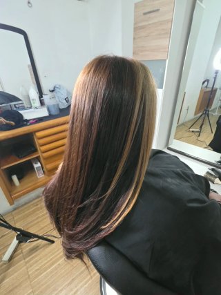 Retoque de color balayage/mechas