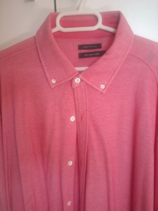 Camisa Cortefiel Hombre Manga Larga Rosa