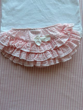 Conjunto Verano Bebé Blanco y Rosa