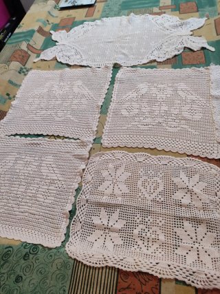 Set di tappeti antichi in cotone