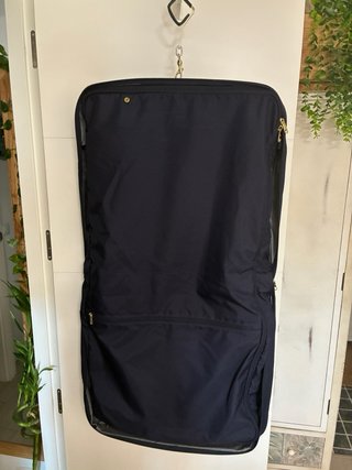 Portatrajes Samsonite Vintage Azul Marino y Cuero