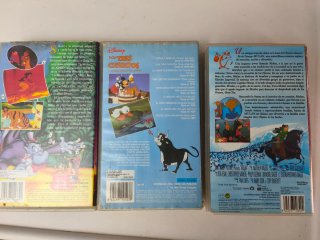 Lote 3 Cintas VHS Disney Clásicos