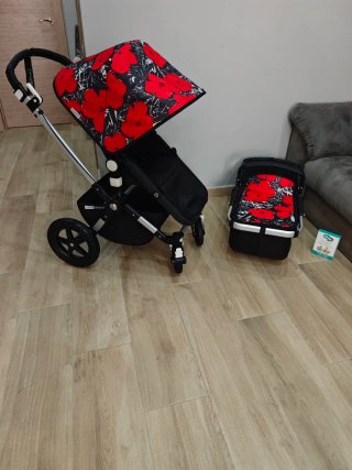 Bugaboo Camaleón 3 Negro con capota Andy Warhol