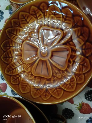 Set di stoviglie vintage Pontesa Marrone Caramelo